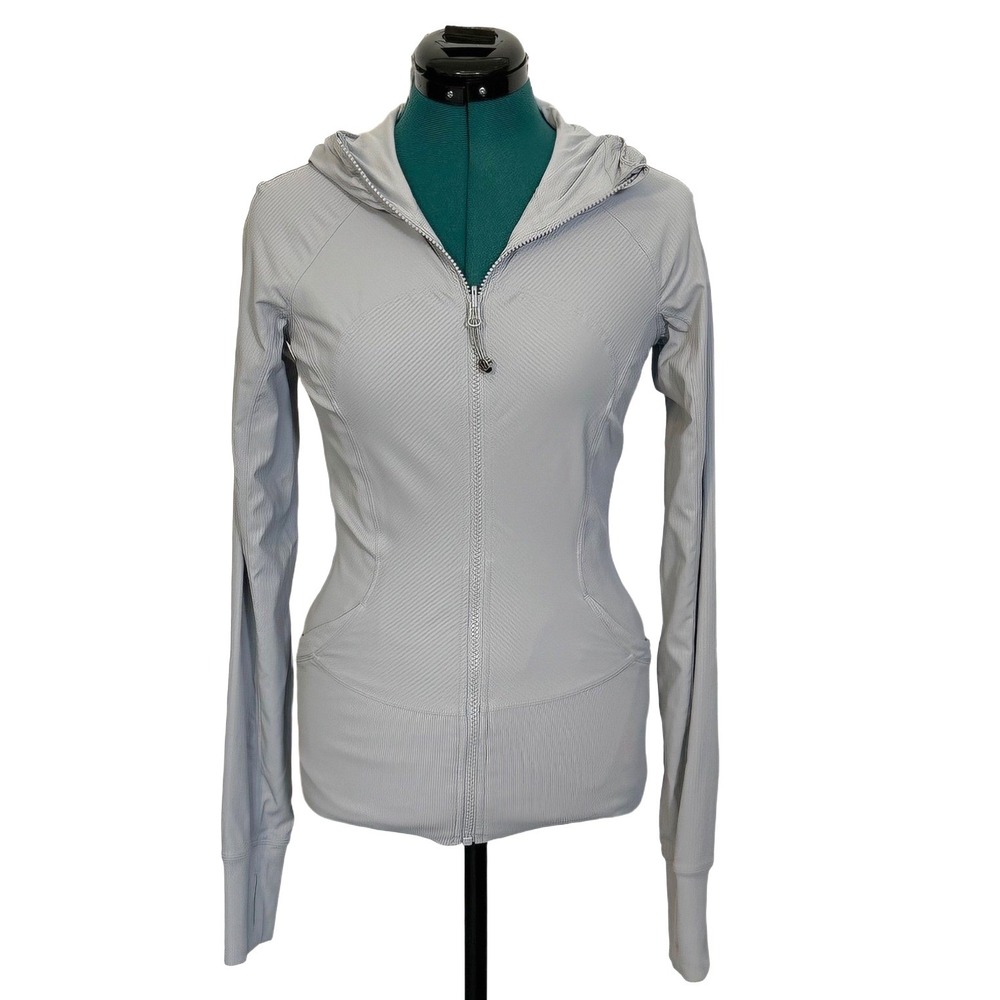 Lululemon In Flux Jacket Reversible 6 Silver Fox Luon Swift‎ Lightweight W4G23S